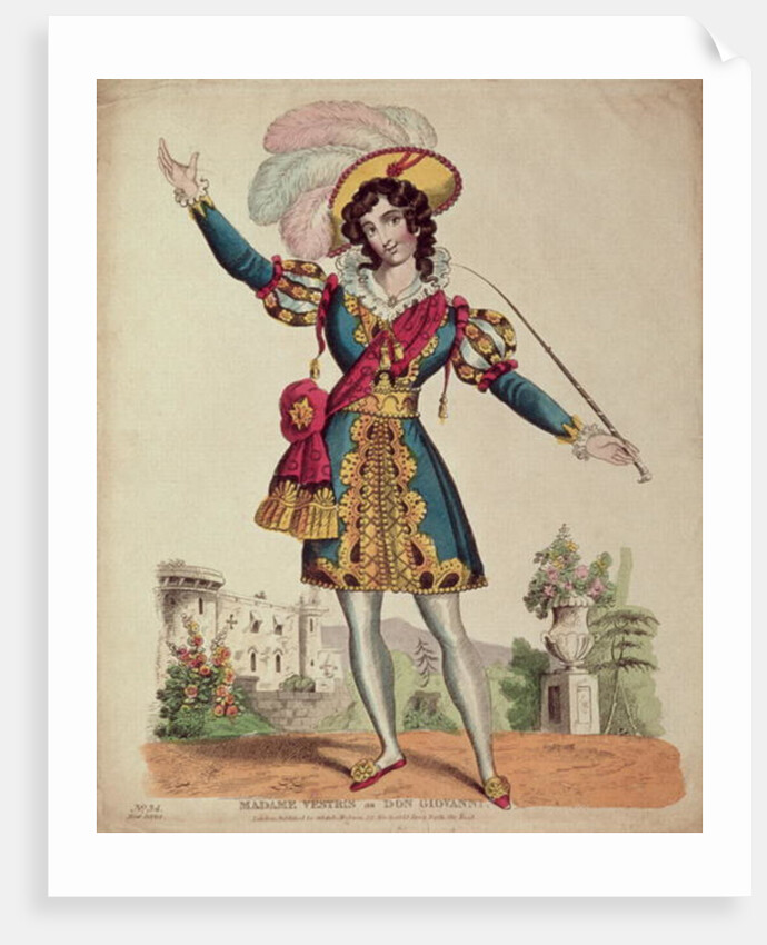 Madame Vestris in the role of Don Giovanni from Mozart's opera 'Don Giovanni' by English School