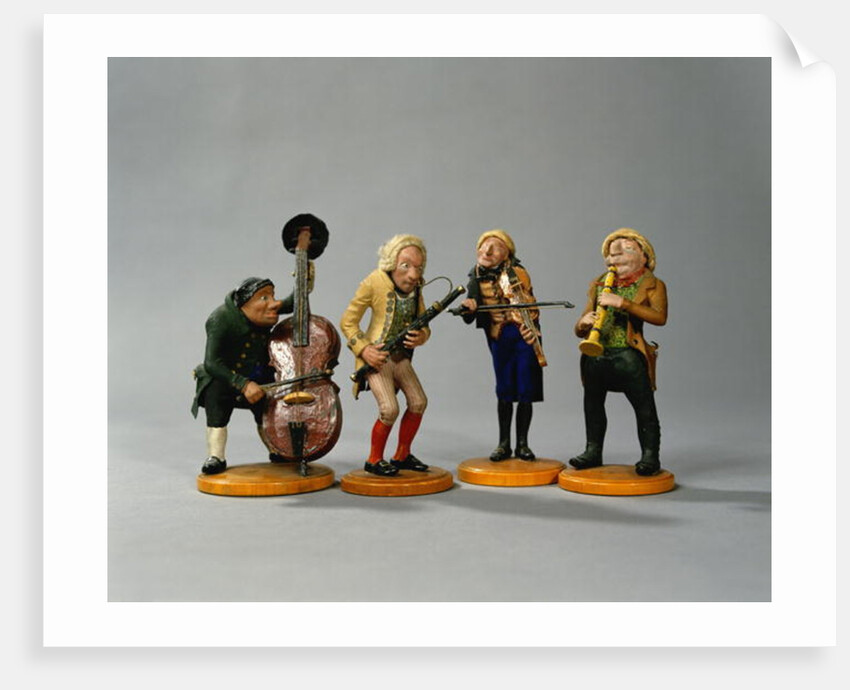 Caricature figurines of musicians by German School