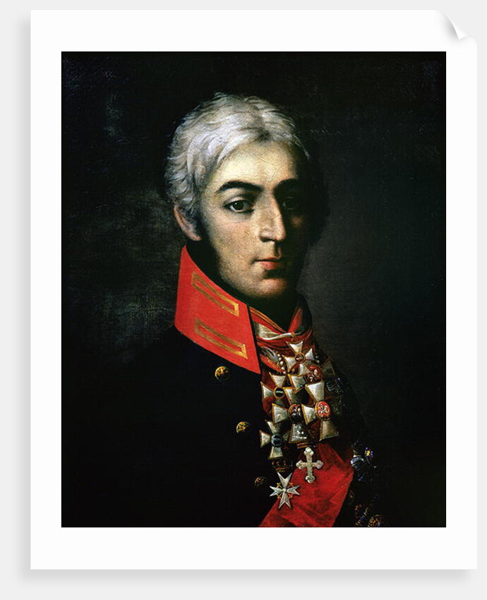 Portrait of Prince Peter Bagration Russian general by School Russian