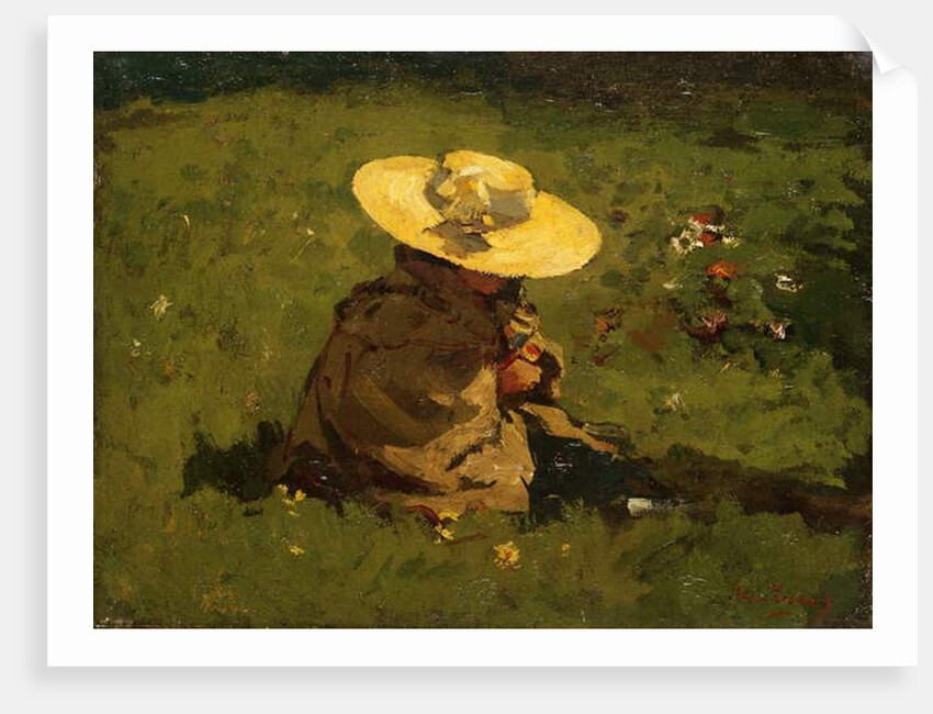 Girl in the grass, c.1895 by Willem de Zwart