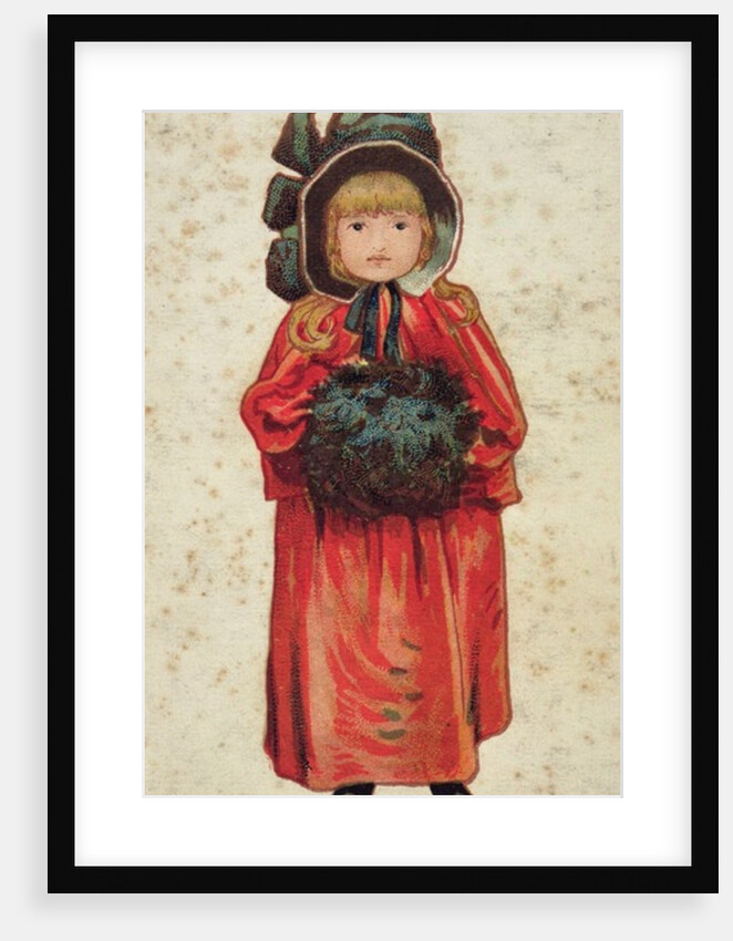 Girl with a muff, book illustration, late 19th or early 20th century by Anonymous Anonymous