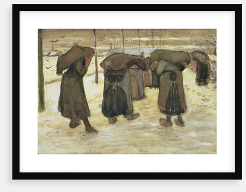Miners' wives carrying sacks of coal, 1882 by Vincent van Gogh