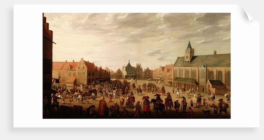 A military procession in the town square of Amersfoort by Joost Cornelisz. Droochsloot