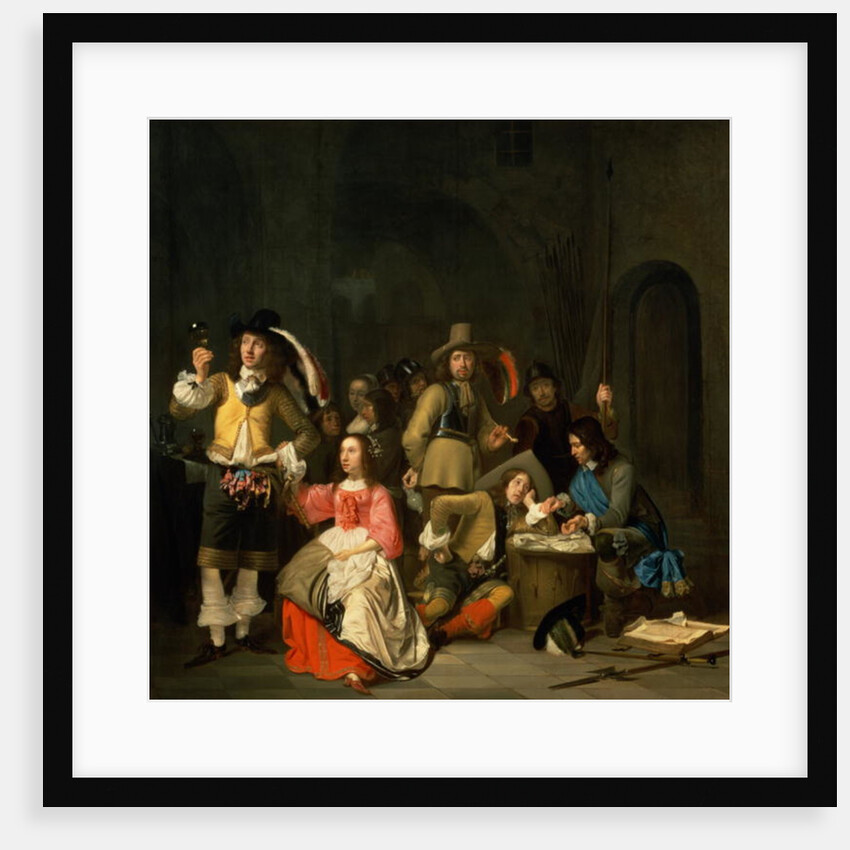 A Company of Soldiers in a Guardroom preparing for Battle by Simon Kick