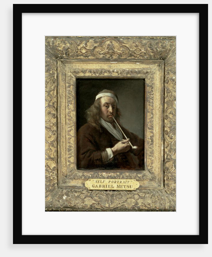 Portrait of a man, said to be the artist by Gabriel Metsu