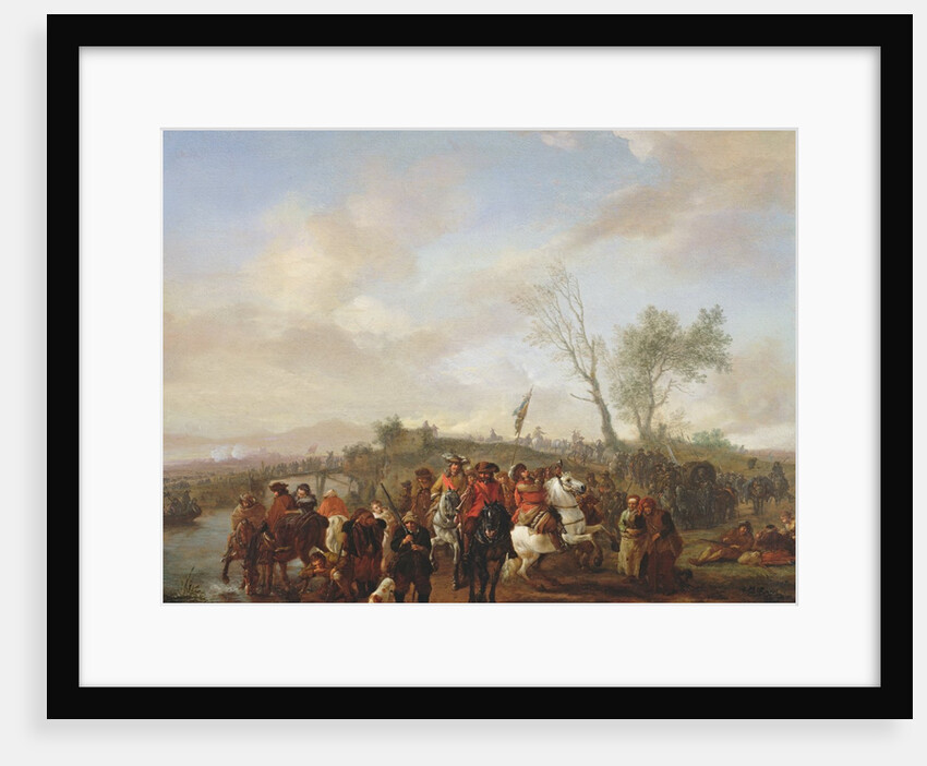 An army on the march by Philips Wouwermans or Wouwerman