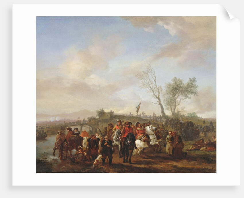An army on the march by Philips Wouwermans or Wouwerman