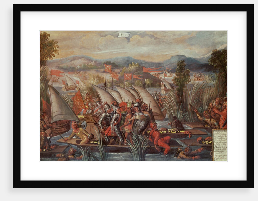 The Capture of Guatemoc, the last Aztec Emperor of Mexico by Spanish School
