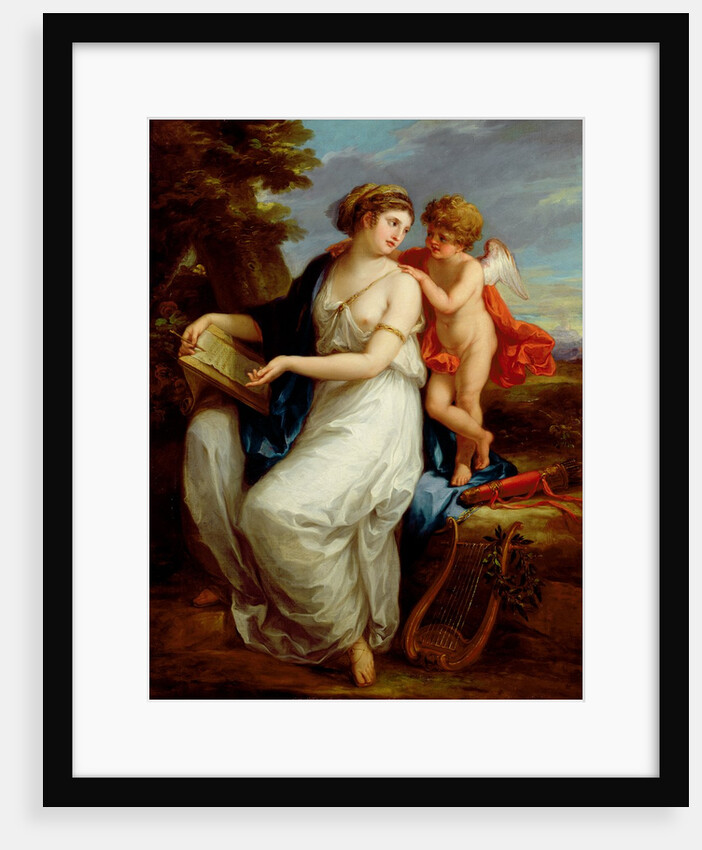 Sappho inspired by Love by Angelica Kauffman