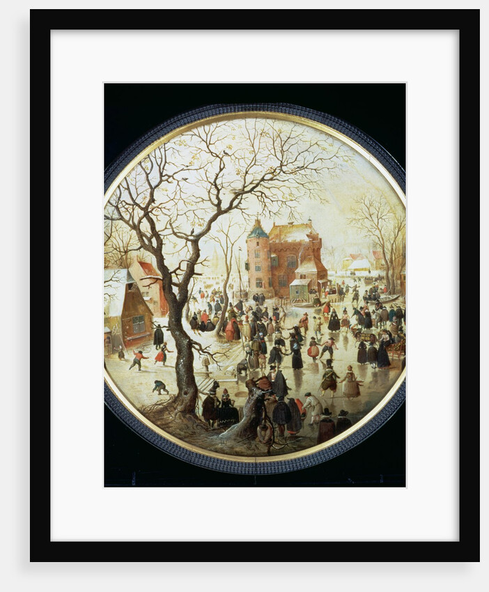 A Winter Scene with Skaters near a Castle, c.1608-9 by Hendrik Avercamp