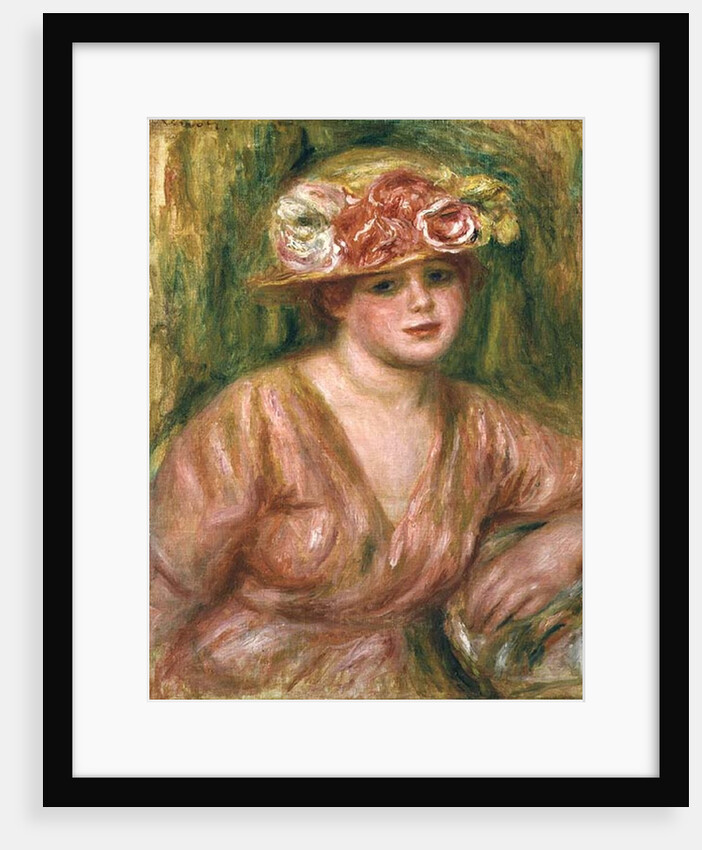 The Rose Hat or Portrait of Lady Hessling by Pierre Auguste Renoir