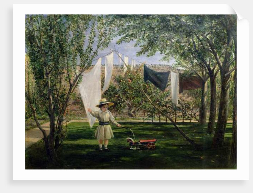 A Garden Scene, with a boy, the artist's son George Dunlop Leslie, 1840 by Charles Robert Leslie