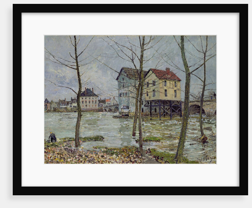 The Mills at Moret-sur-Loing, Winter, 1890 by Alfred Sisley