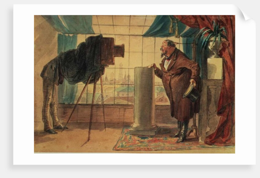 A Businessman at the Photographer's Studio, 1860 by Petr Mikhailovich Shmel'kov
