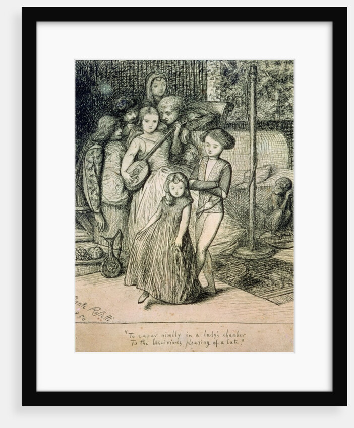 To Caper Nimbly in a Lady's Chamber to the Lascivious Pleasing of a Lute, 1850 by Dante Gabriel Charles Rossetti