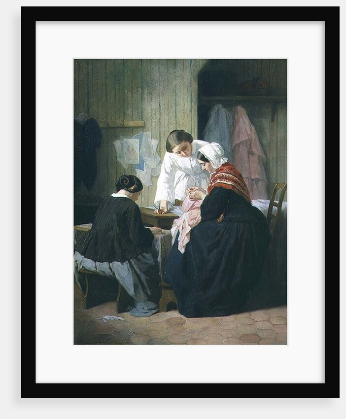 Ladies Sewing by Jules Trayer