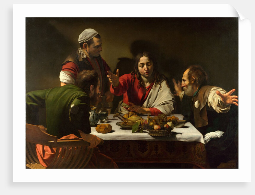 The Supper at Emmaus, 1601 by Michelangelo Merisi da Caravaggio