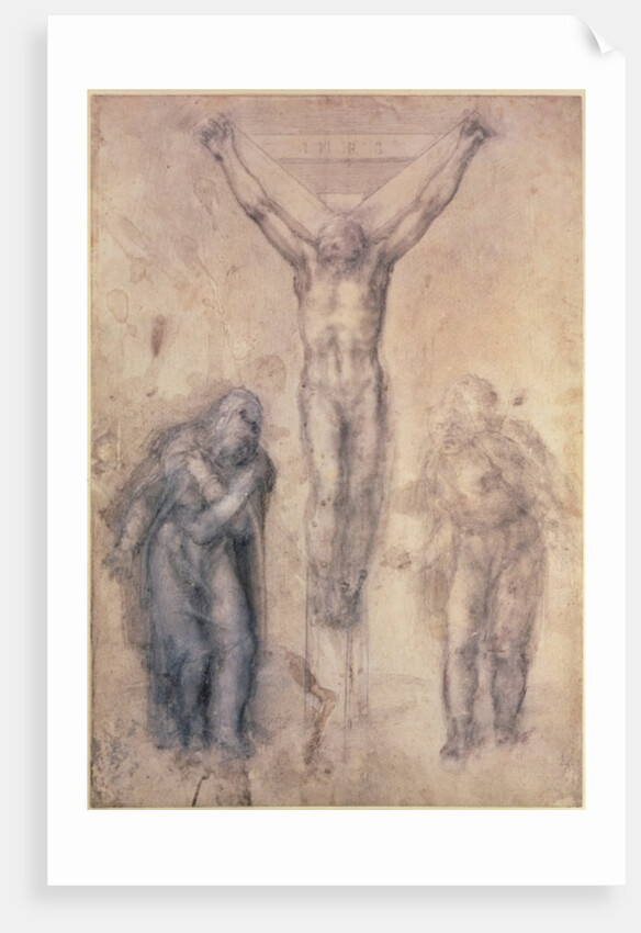 Inv.1895-9-15-509 Recto W.81 Study for a Crucifixion by Michelangelo Buonarroti