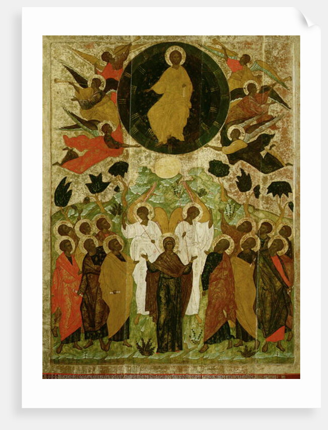 The Ascension of Our Lord, Russian icon from the Malo-Kirillov Monastery, Novgorod School, 1543 by Novgorod School