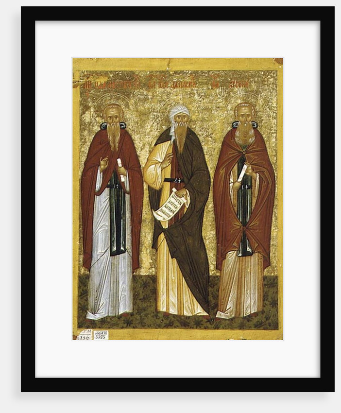 St. John Climacus St. John of Damascus and St. Arsenius, Novgorod School by School Russian