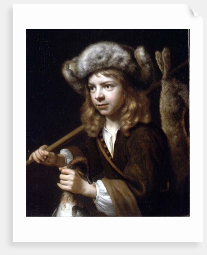 A Young Sportsman with a Dead Mallard and Hare by Wallerant Vaillant