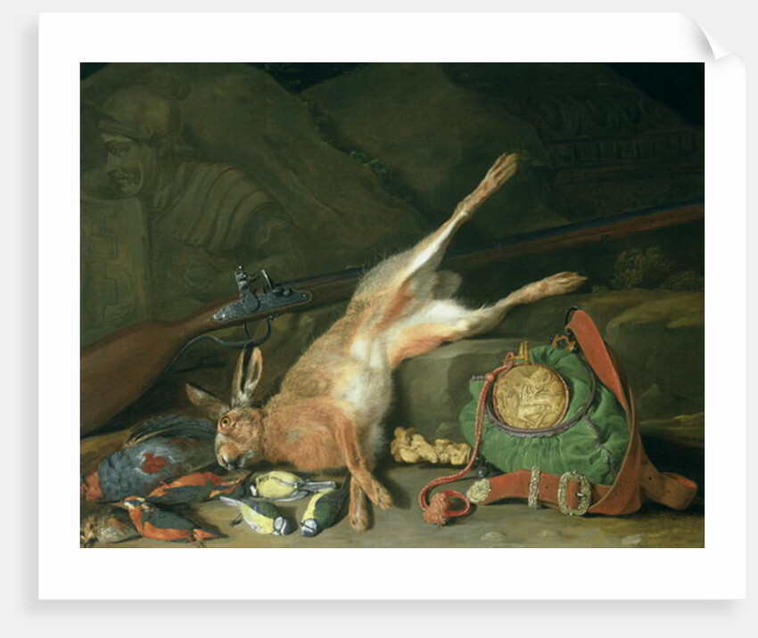 Still Life of a Hare with Hunting Equipment by Hieronymus the Elder Galle