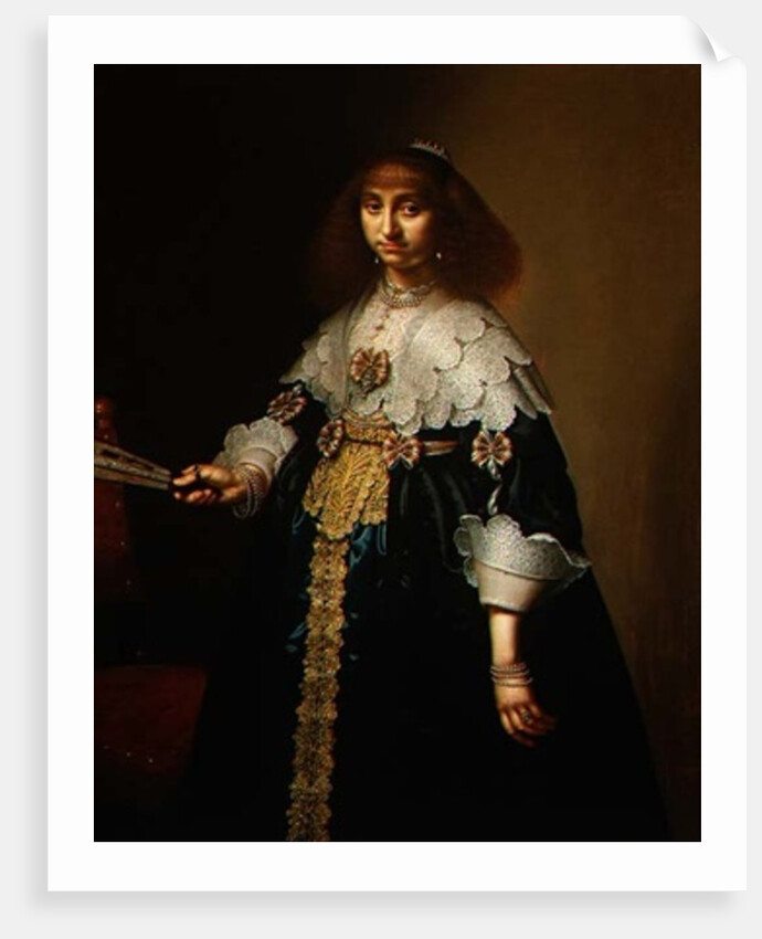 Portrait of a Lady in an Elaborate Embroidered Costume, 1640 by Hercules Sanders