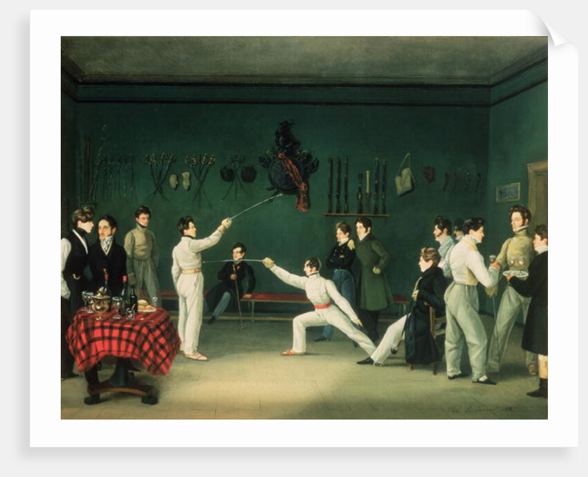 A Fencing Scene, 1827 by Adolphe Ladurner