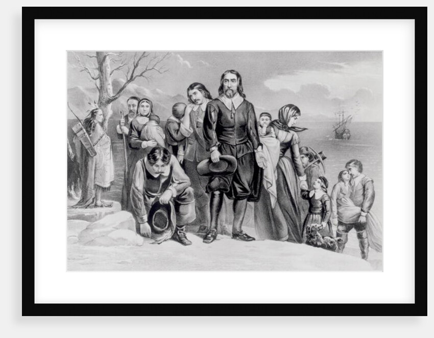 The Landing of the Pilgrims at Plymouth, Mass. Dec. 22nd, 1620, pub. 1876 by N. and Ives J.M. Currier