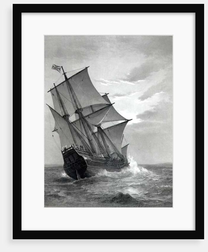 The Mayflower, engraved and pub. by John A. Lowell, Boston, 1905 by Marshall (after) Johnson
