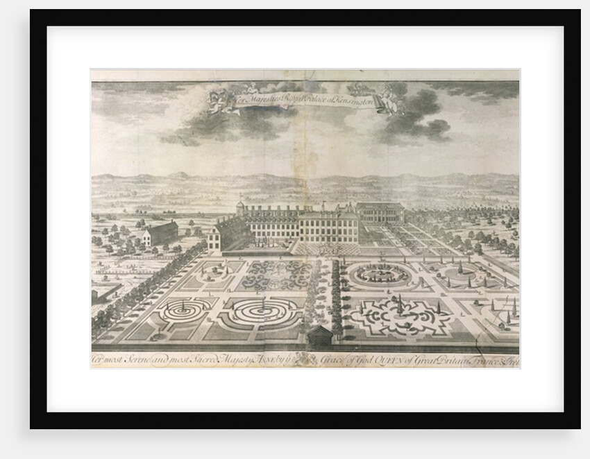 Bird's Eye View of the Gardens of Kensington Palace by Mark Anthony (after) Hauduroy