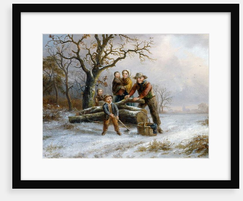 Chopping firewood, 1865 by Alexis de Leeuw
