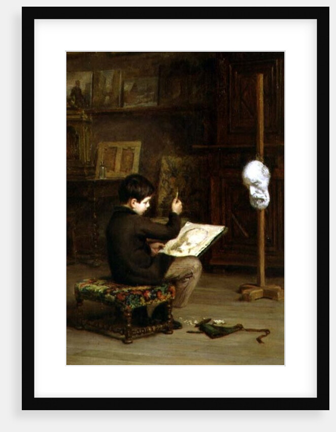 Young Boy Drawing from a Cast Head, 1879 by Pierre Edouard Frere