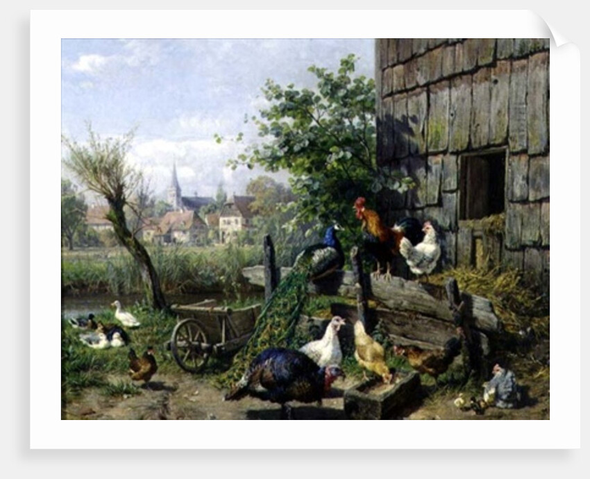 The Farmyard, 1898 by Carl Jutz