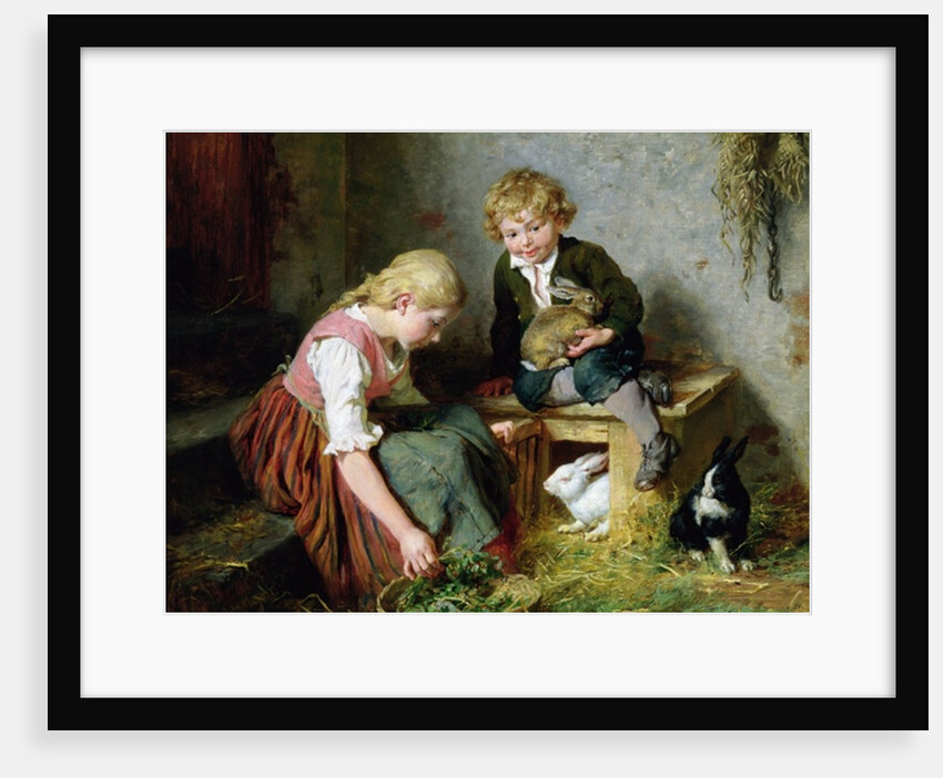 Feeding the Rabbits by Felix Schlesinger