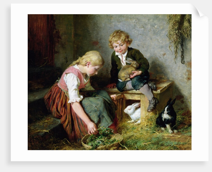 Feeding the Rabbits by Felix Schlesinger