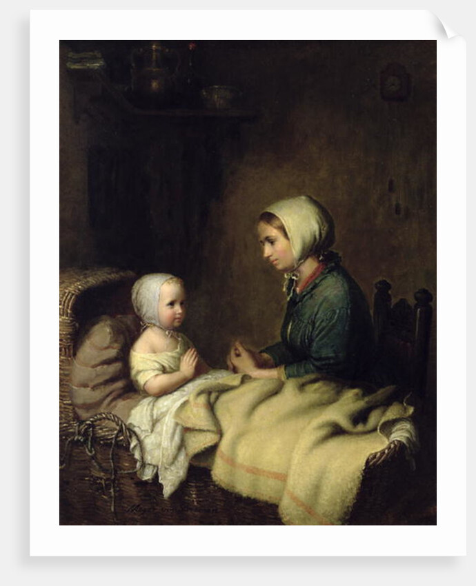 Little Girl Saying Her Prayers in Bed by Meyer von Bremen
