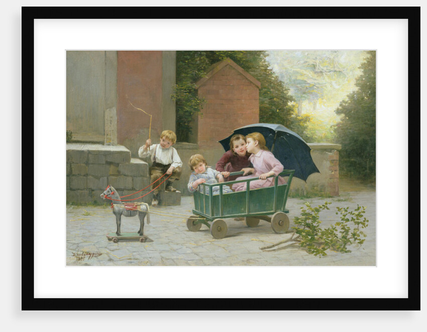 The Coach Ride, 1888 by Charles-Bertrand D'Entraygues