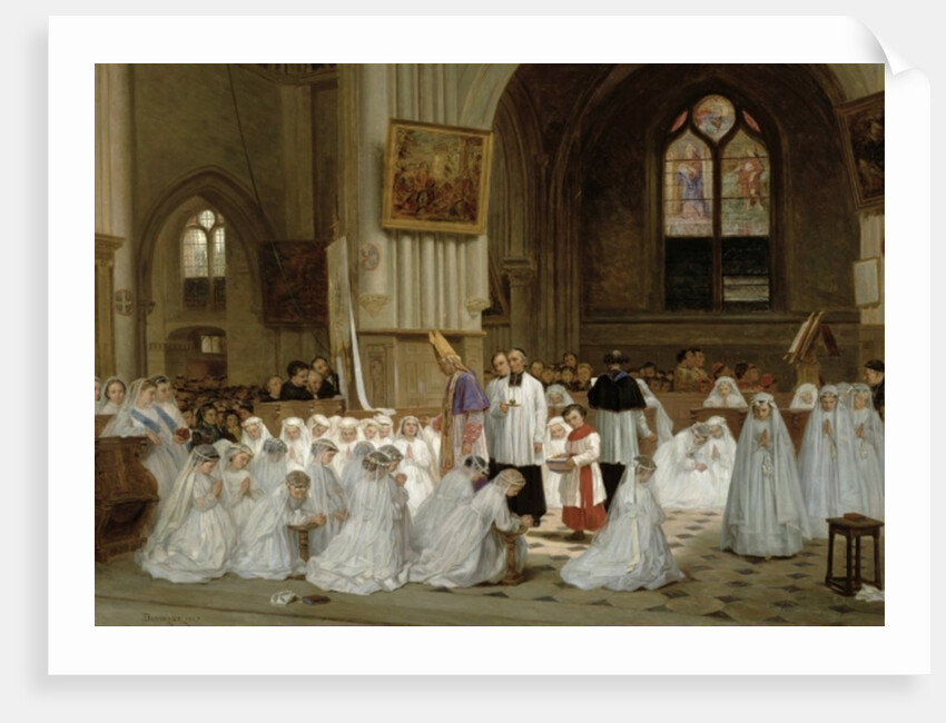 First Communion, 1867 by Theophile Emmanuel Duverger