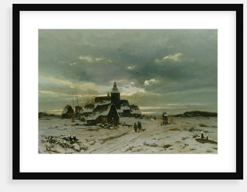 A Village in the Snow by Friedrich Nicolai Joseph Heydendahl