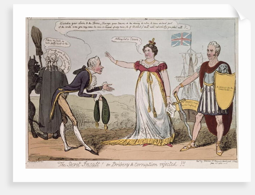 The Secret Insult or Bribery and Corruption Rejected by George Cruikshank