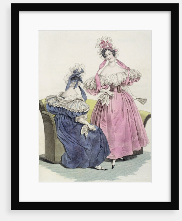 Fashion plate from, 'Le Follet Courrier des Salons Modes', 1832 by French School