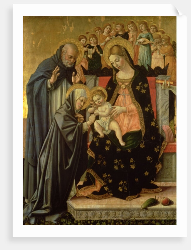 Mystic Marriage of St. Catherine, detail by (1374-c.1420) Lorenzo da Sanseverino