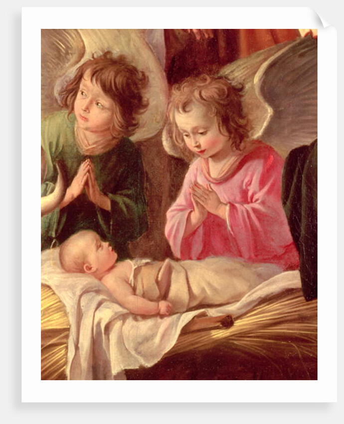 The Adoration of the Shepherds, Angels and Child, detail, c.1640 by Antoine and Louis & Mathieu (1607-77) Le Nain