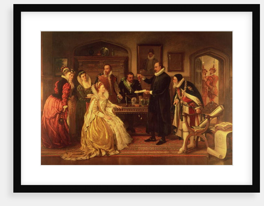Dr William Gilbert Demonstrating his Experiment on Electricity to Queen Elizabeth I and her Court by Arthur Ackland Hunt