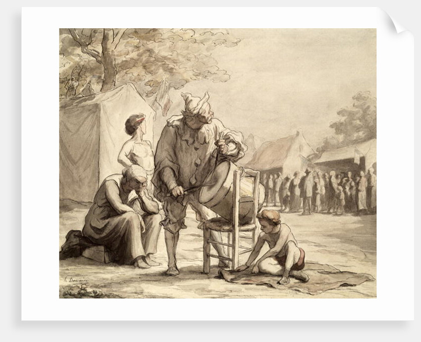 Acrobats at the Fair c.1865-69 by Honore Daumier