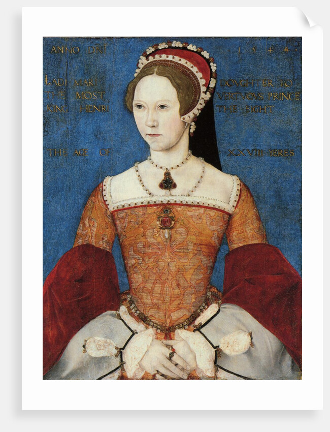 Portrait of Mary I, or Mary Tudor, at the Age of 28, 1544 by John Master