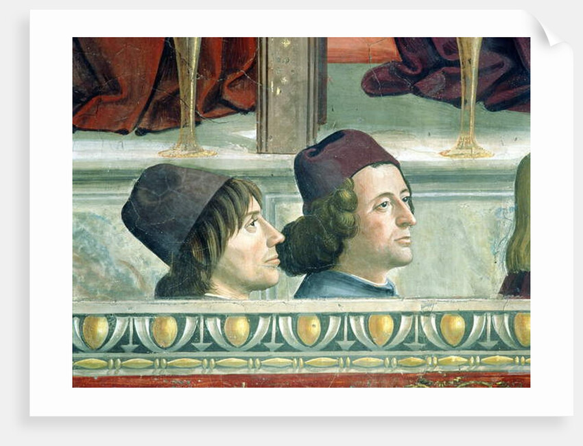 Portraits of Matteo Franco and Luigi Pulci from the Cycle of the Life of St. Francis, c.1483 by Domenico Ghirlandaio