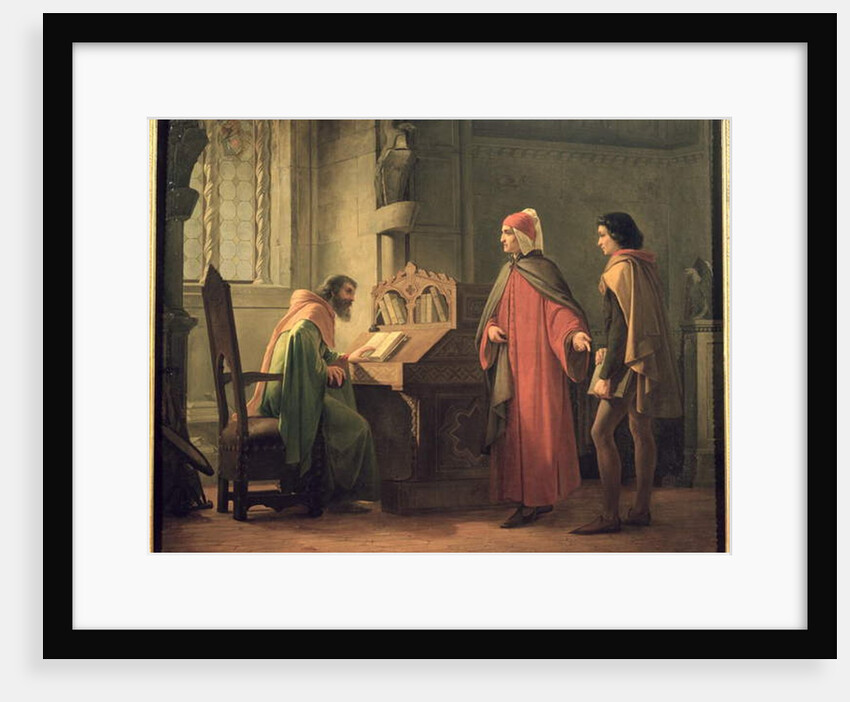 Dante presenting Giotto to Guido da Polenta by Giovanni Mochi
