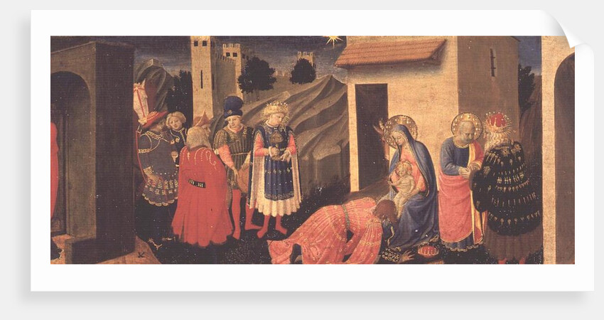 Predella panel to the Annunciation showing the Adoration of the Magi by Fra Angelico